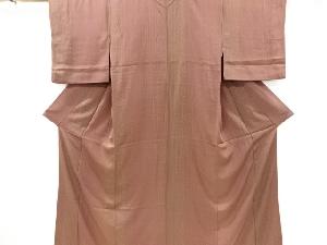 リサイクル　縞に花古典柄小紋着物